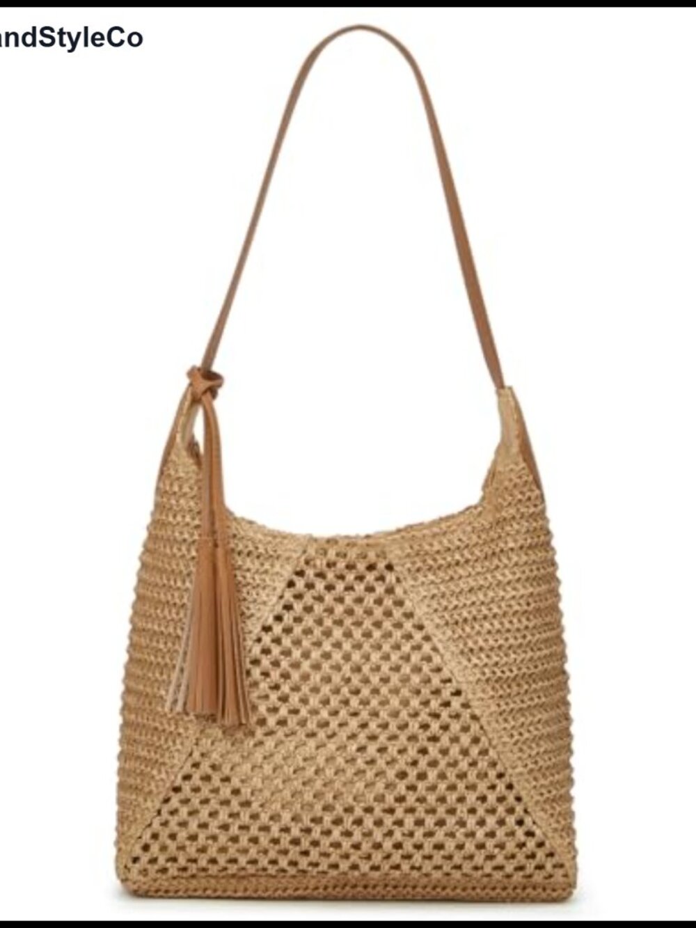 Straw Woven Shoulder Bag Tote Tassel Large Casual Summer Beach Purse